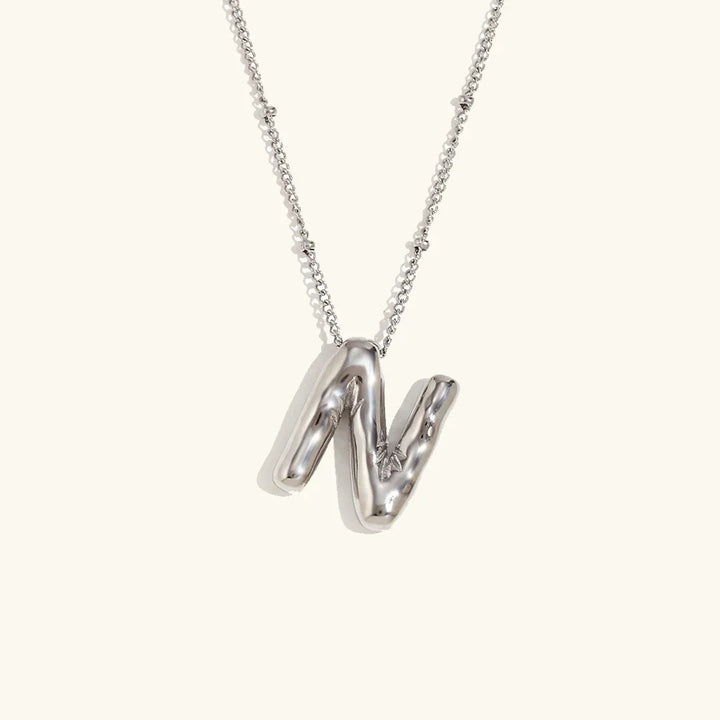 Balloon Initial Gold Necklace
