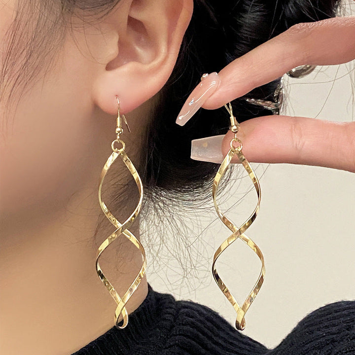 Gold Spiral Earrings