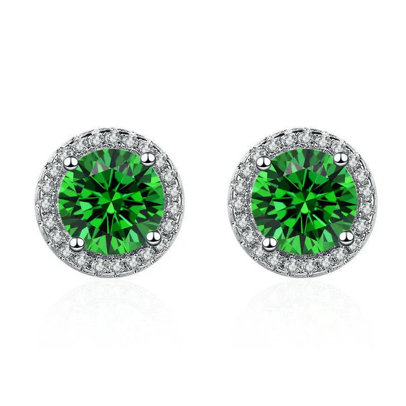 Lucia Emerald & Gold Earrings