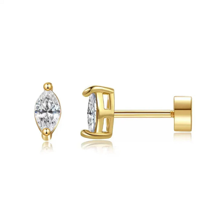 Gold Diamond Drop Earrings