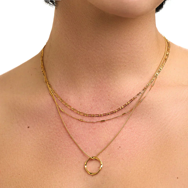 Gold Three-Twist Necklace