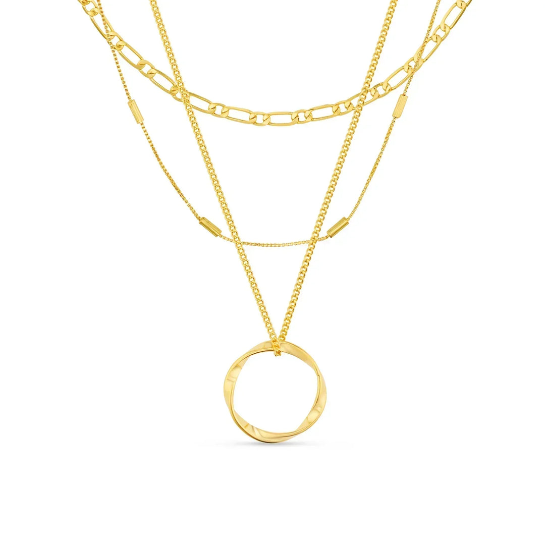Gold Three-Twist Necklace