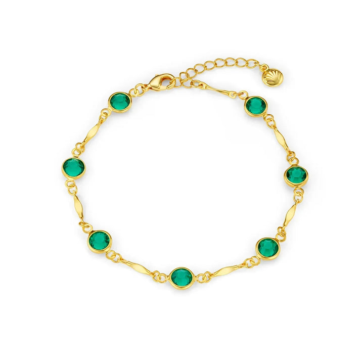 Stunning Gold Emerald Bracelet