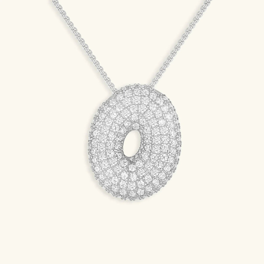 Initial Bubble Diamond Necklace