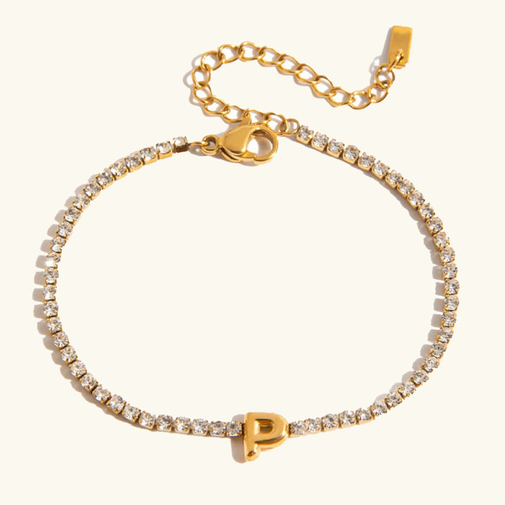 Chic Gold Bubble Letter Bracelet