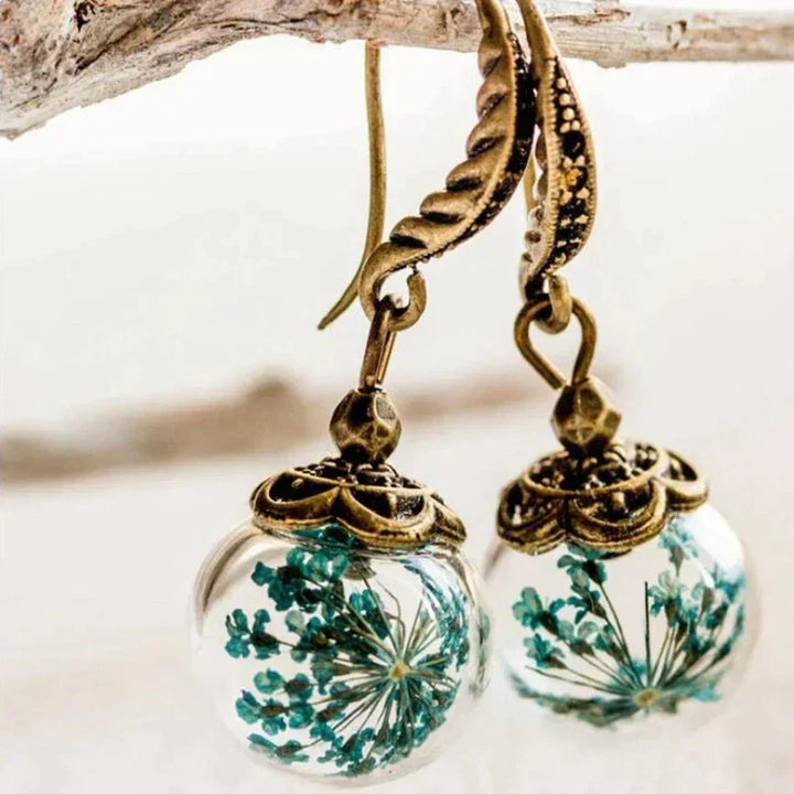 Antique Gold Vintage Floral Earrings