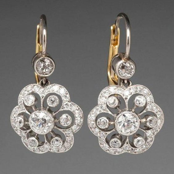Vintage Crystal Mandala Earrings" can be rewritten as "Chic Vintage Crystal Mandala Earrings.