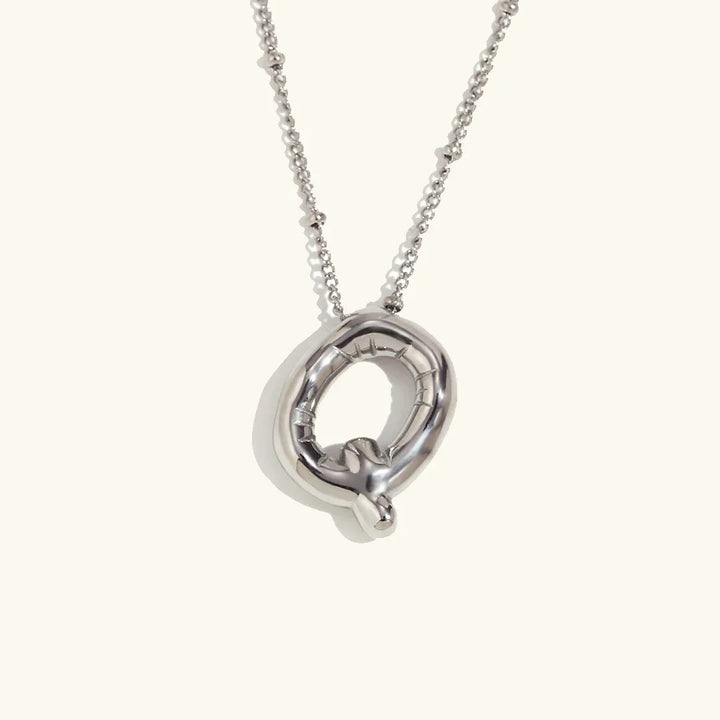 Balloon Initial Gold Necklace