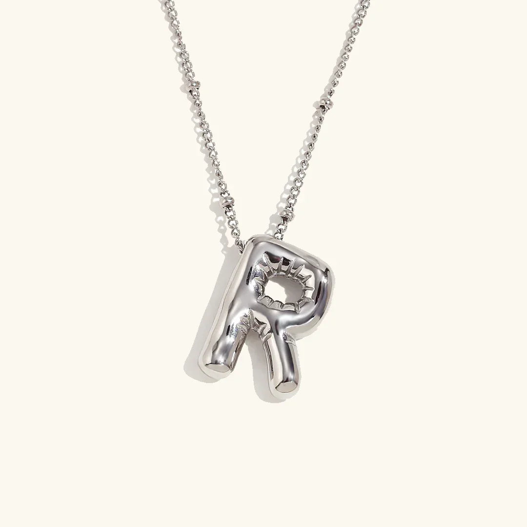Balloon Initial Gold Necklace