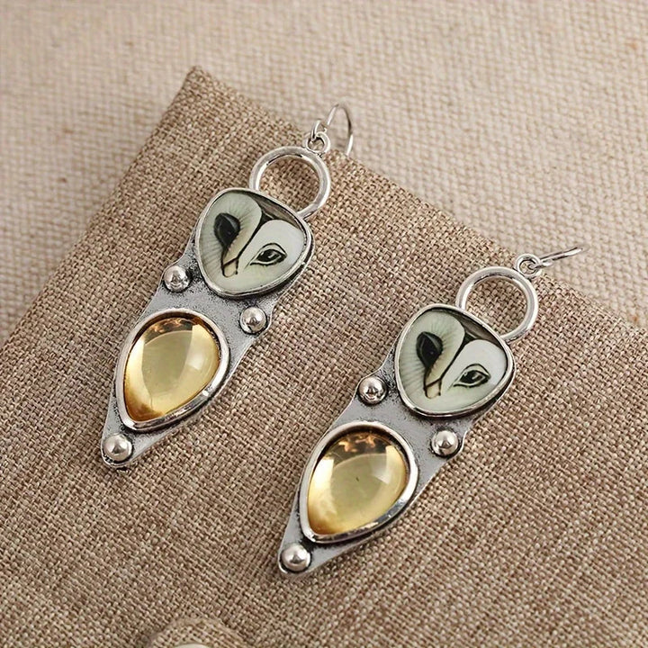 Bohemian Owl Drop Earrings