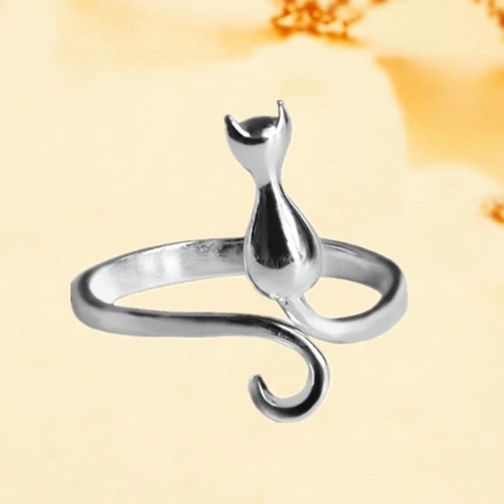 Silver Adjustable Kitten Ring