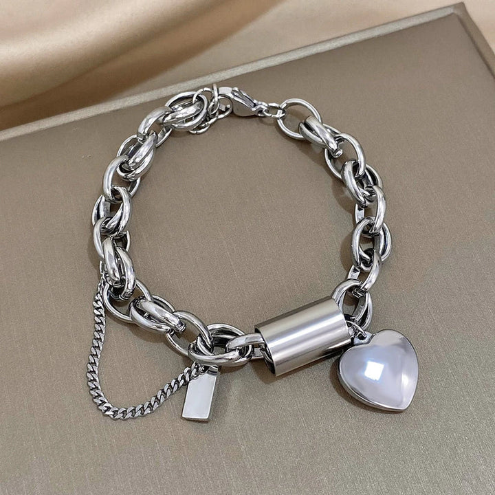 Chunky Heart Bracelet in Gold