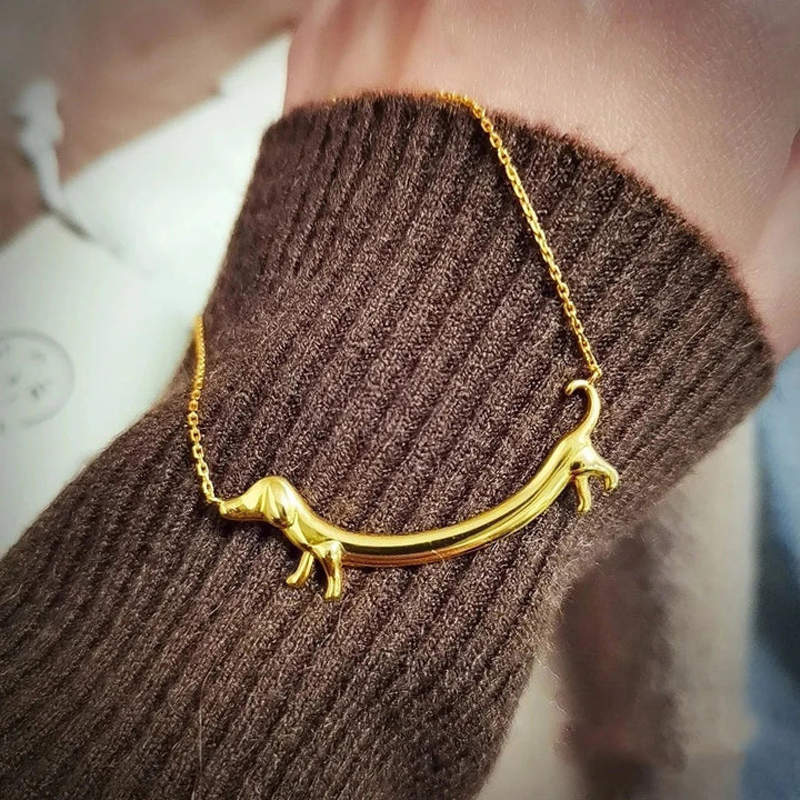 Gold Dachshund Dog Collar