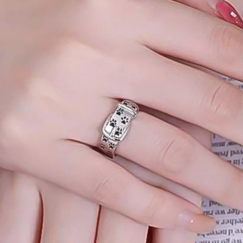 Chic Dog-Inspired Collar Ring