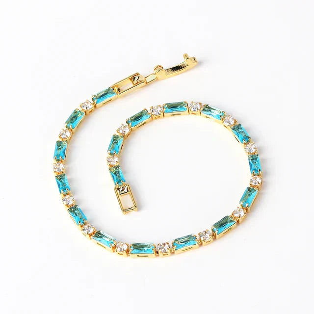 Gold Natural Turquoise Bracelet
