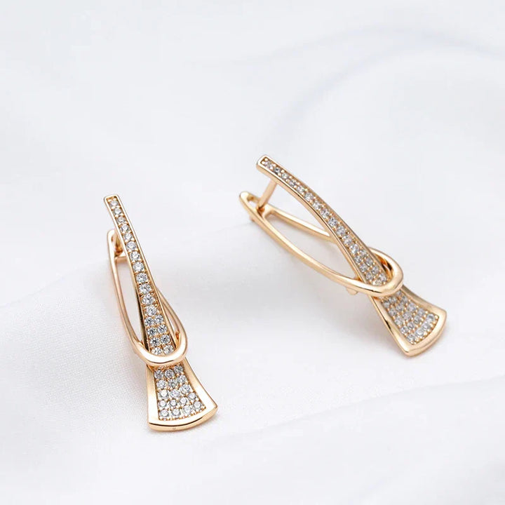Gold Radiant Crystal Earrings