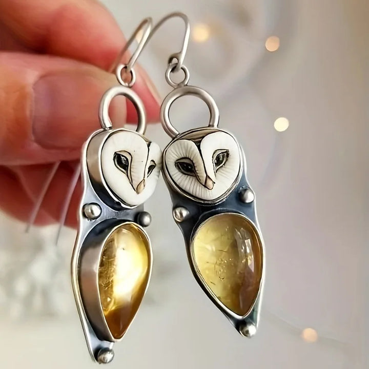 Bohemian Owl Dangle Earrings