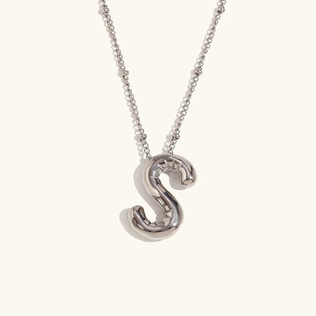 Balloon Initial Gold Necklace