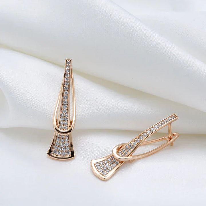 Gold Radiant Crystal Earrings
