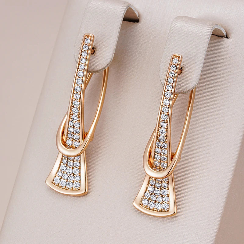 Gold Radiant Crystal Earrings