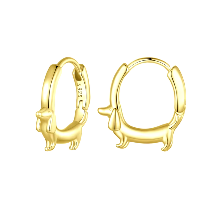 Dachshund Horseshoe Earrings