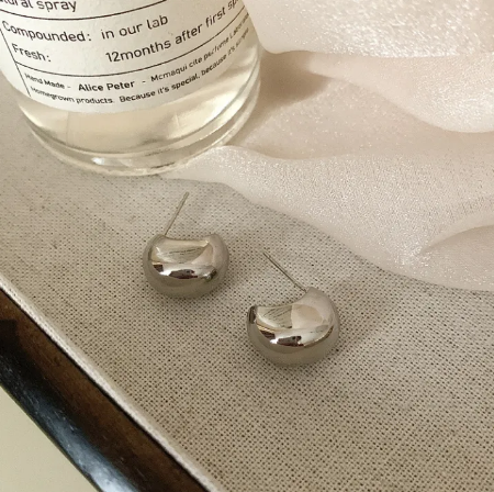 Unique Asymmetrical Metal Earrings