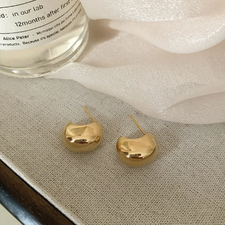 Unique Asymmetrical Metal Earrings