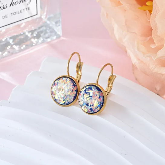 Starry Sequin Stainless Steel Earrings