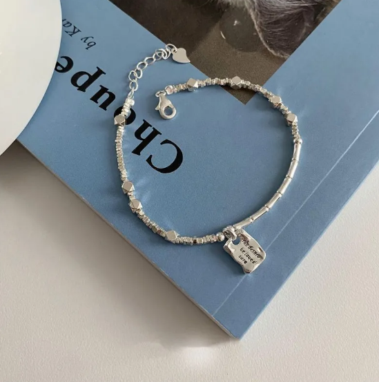 Silver Square Love Bracelet