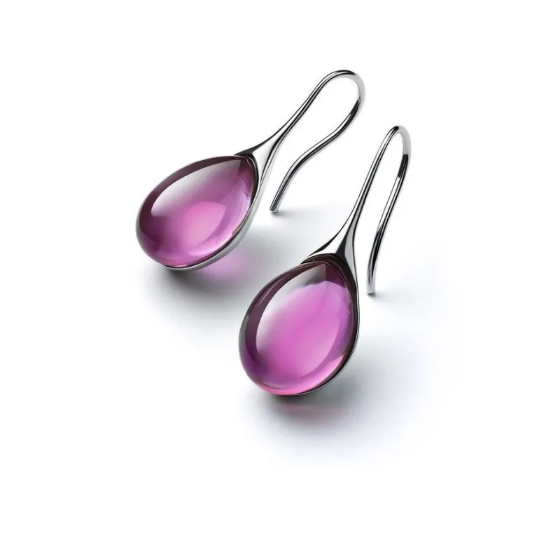 Opal-Embedded Earrings