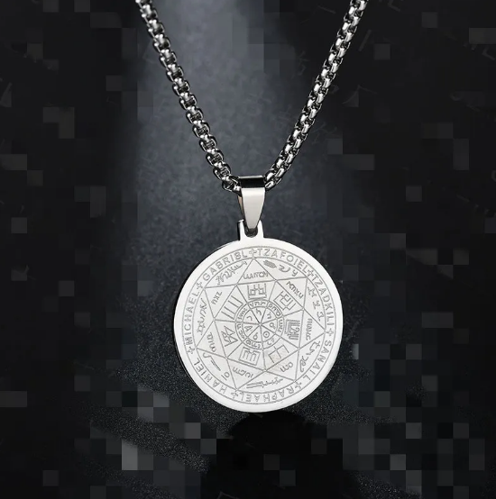 Triton Angel Six-Star Pendant Necklace