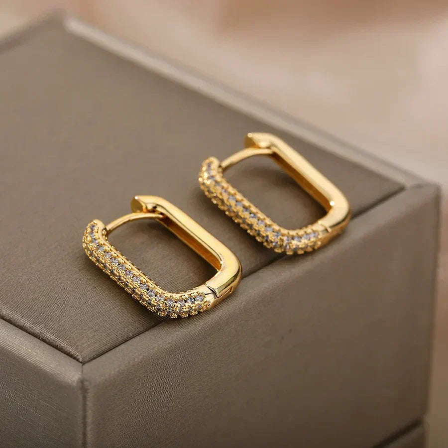 Valerie Square & Circle Earrings