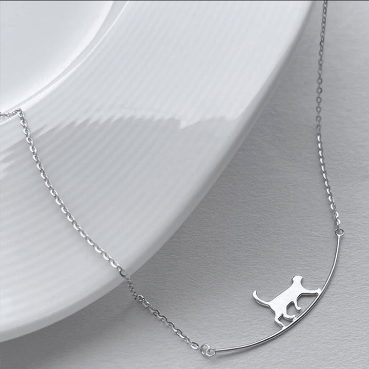 Silver Climbing Cat Collar