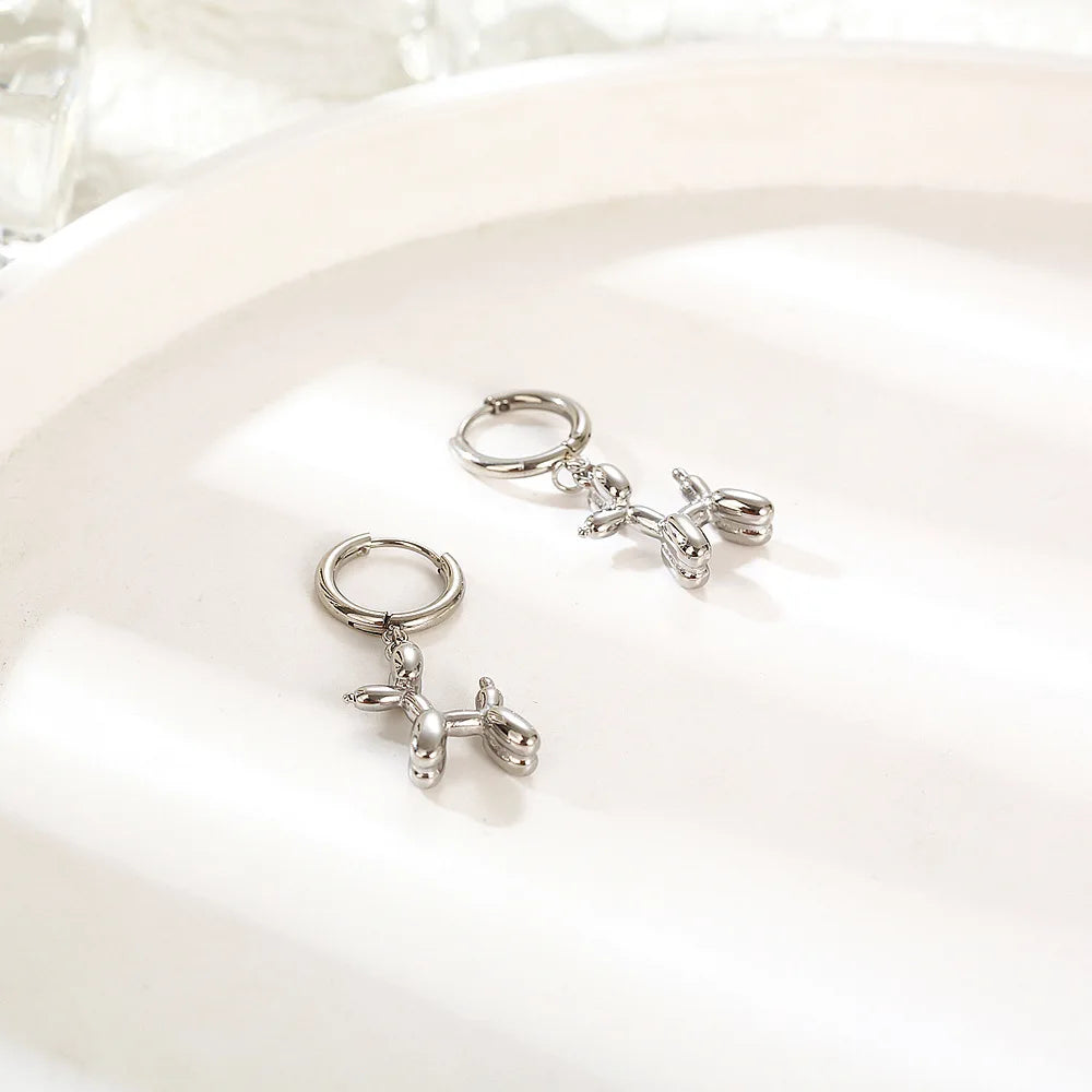Petite Globe Dog Earrings