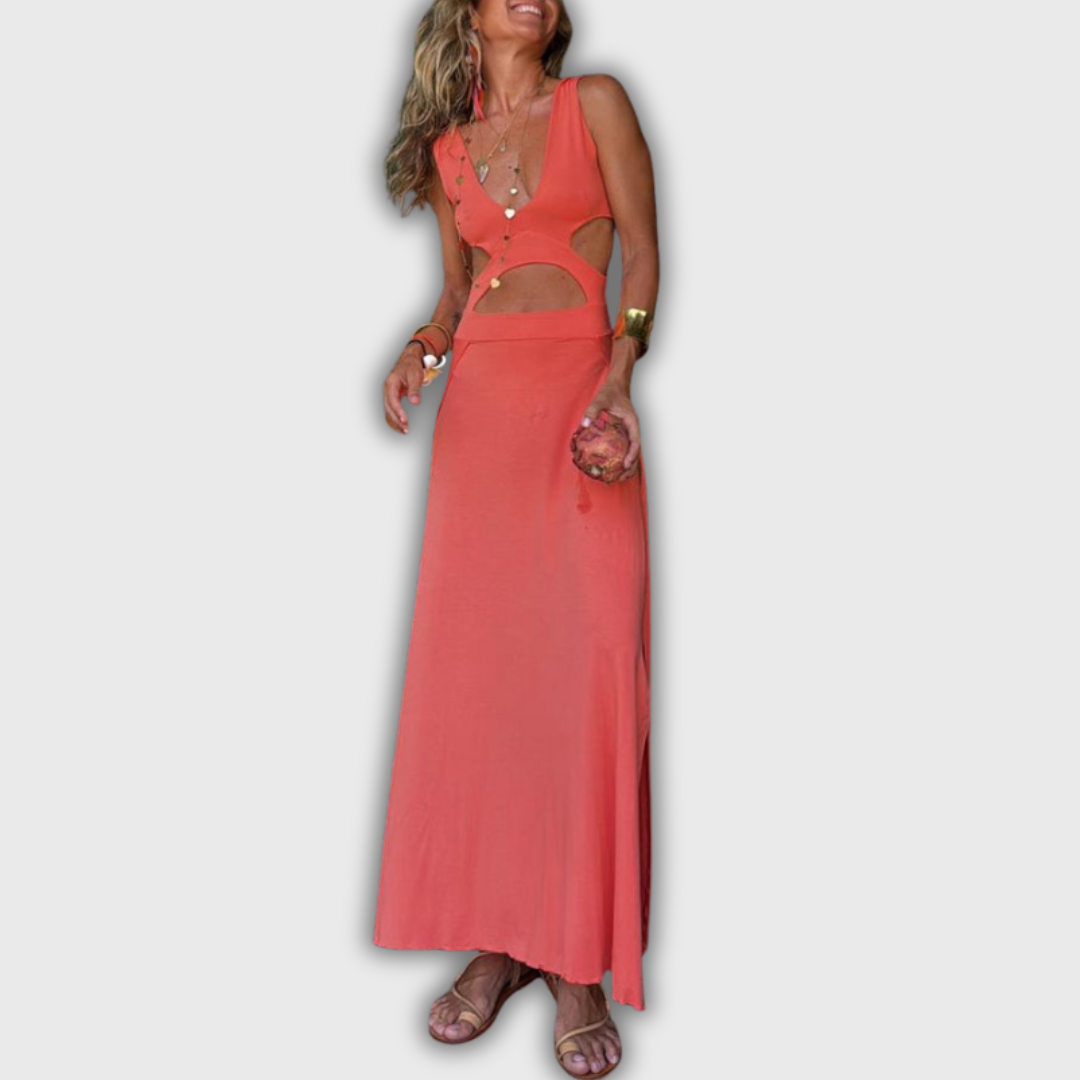 Bianca – Dress with Deep Neckline and Cut-Outs