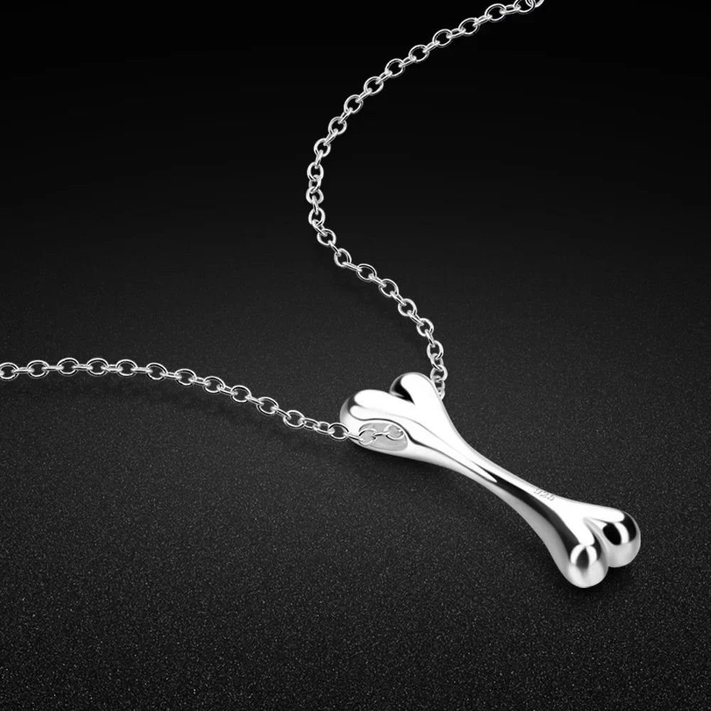 Bone-Shaped Pendant Necklace