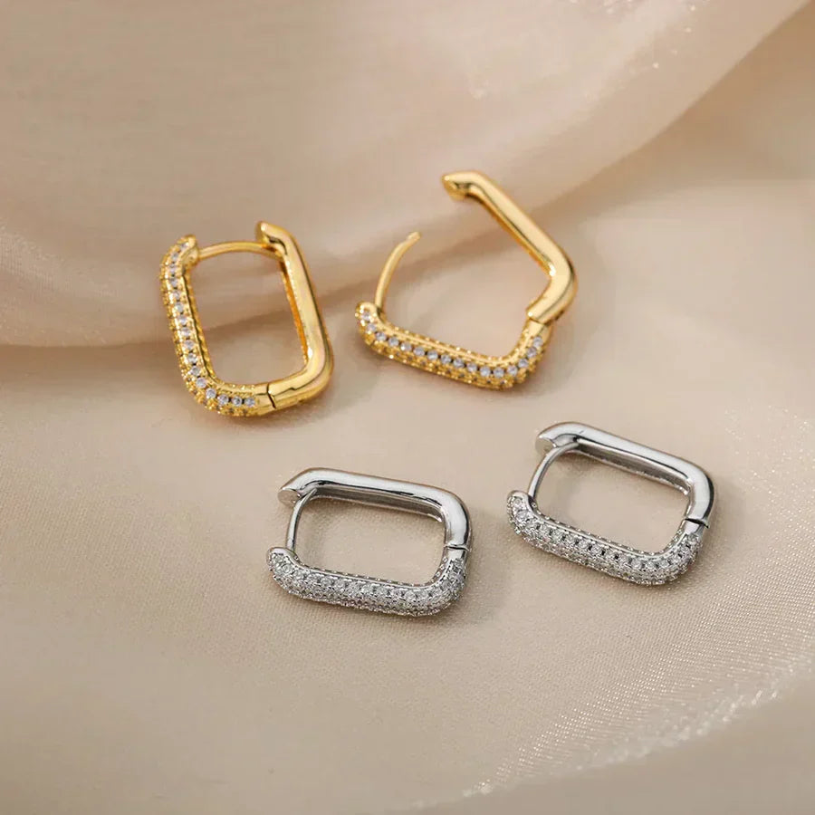 Valerie Square & Circle Earrings
