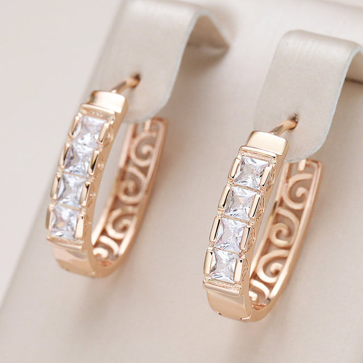Elegant Hera Crystal Inlay Earrings
