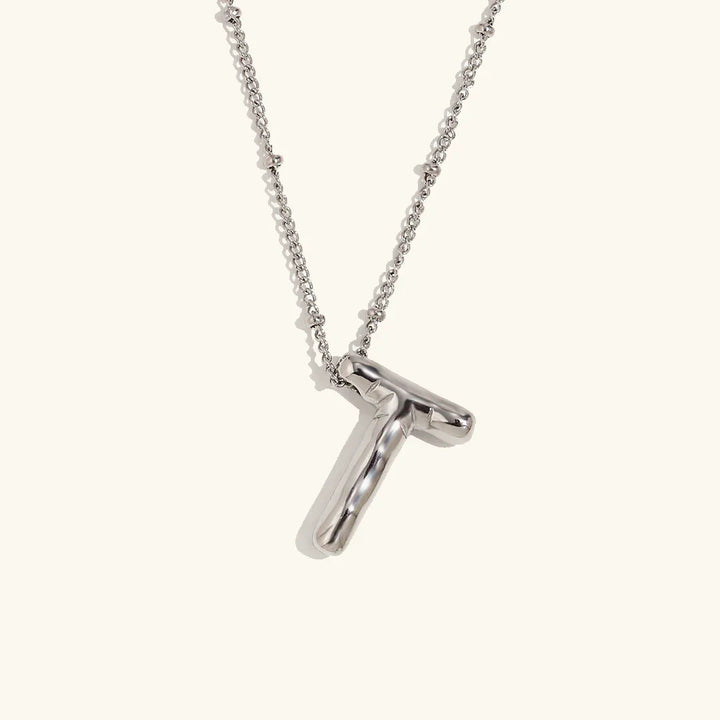 Balloon Initial Gold Necklace