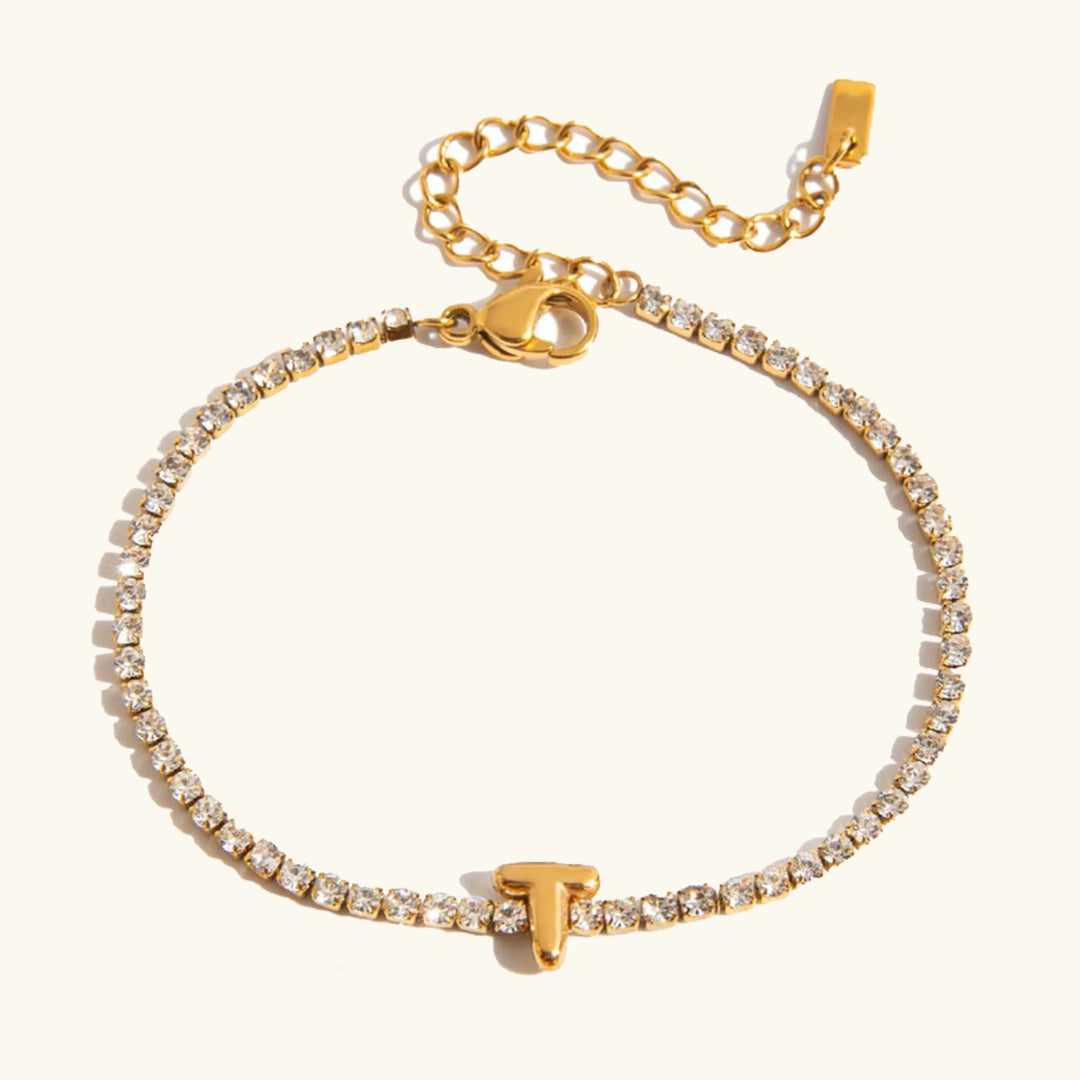 Chic Gold Bubble Letter Bracelet