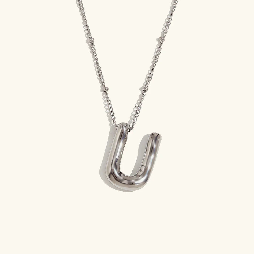 Balloon Initial Gold Necklace