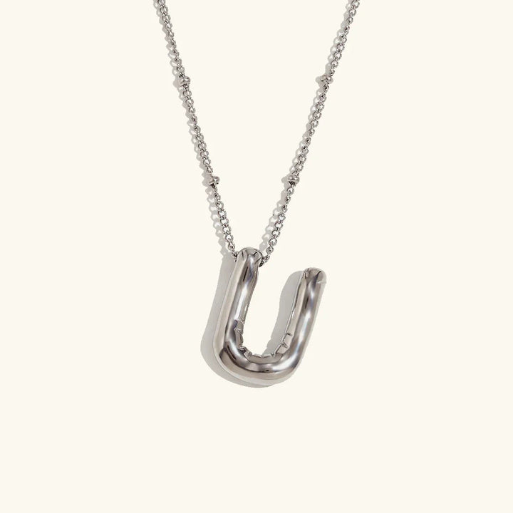 Balloon Initial Gold Necklace