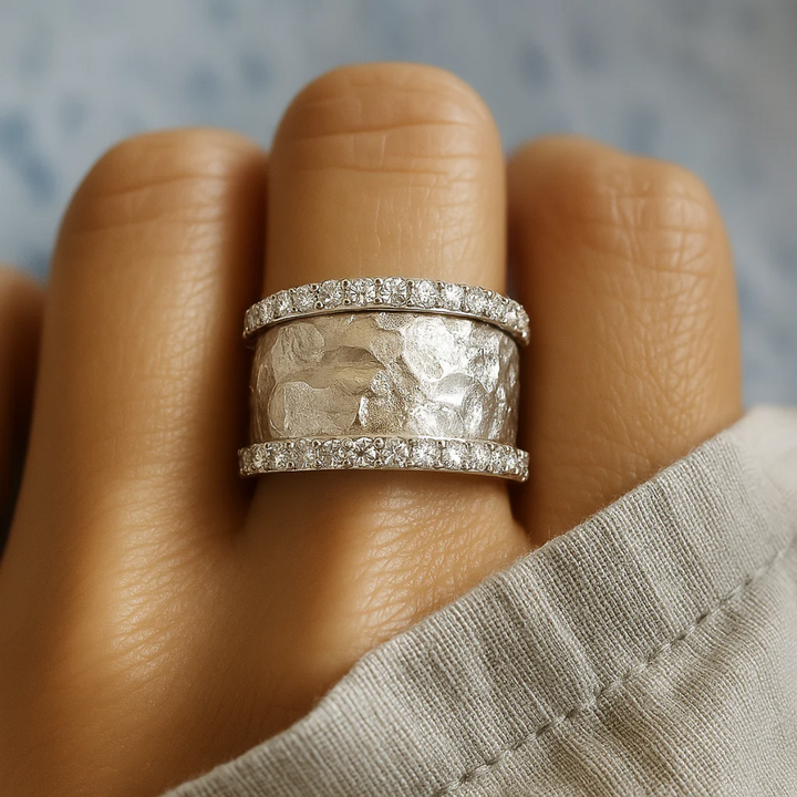 Classic Silver Ring Adorned with Zirconia