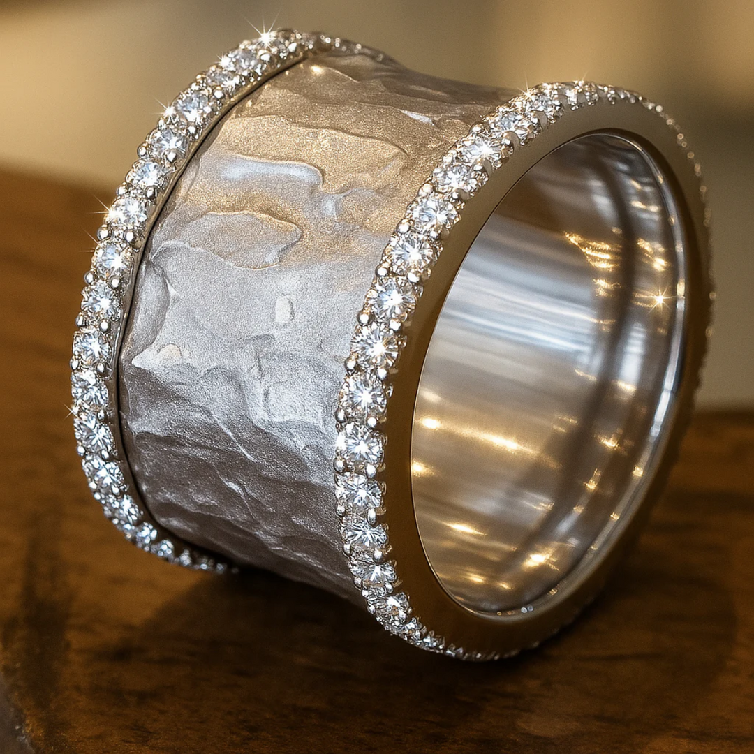 Classic Silver Ring Adorned with Zirconia