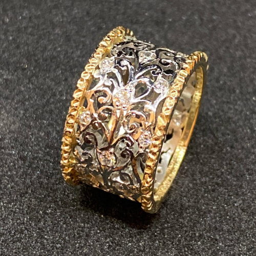 Vintage Ivy Cubic Zirconia Ring
