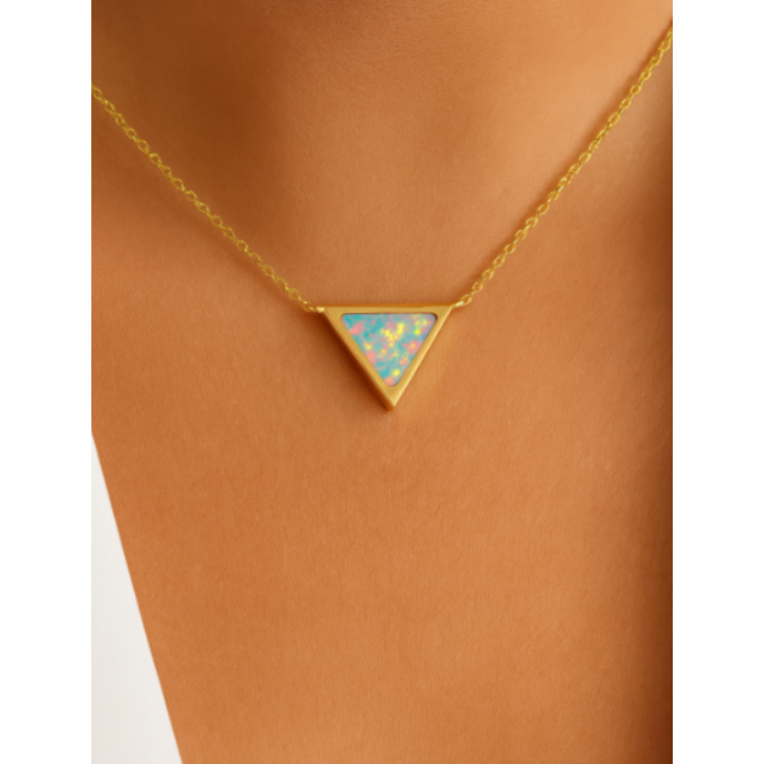 Triangular Moonstone Necklace