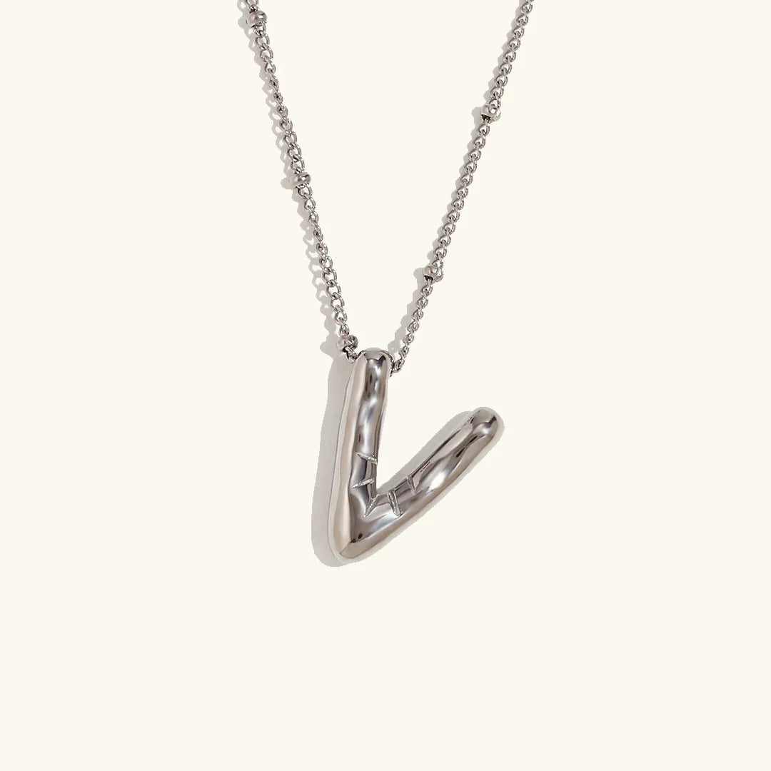 Balloon Initial Gold Necklace