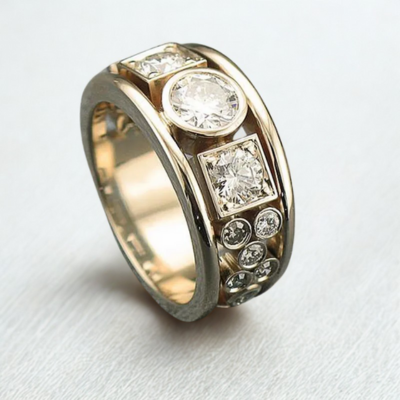 Vintage Gold Cubic Zirconia Ring