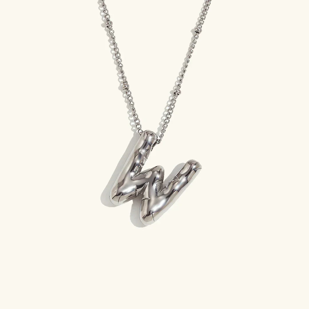 Balloon Initial Gold Necklace