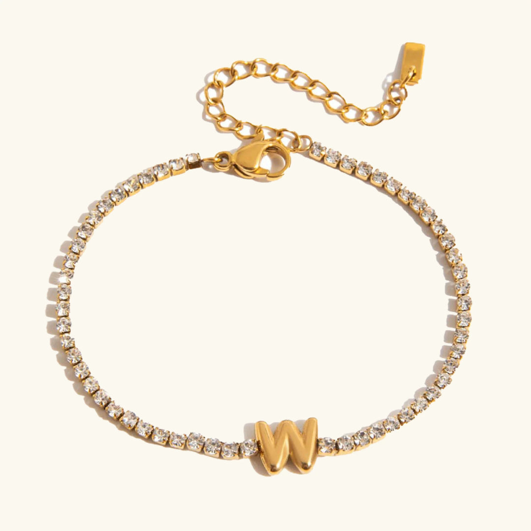 Chic Gold Bubble Letter Bracelet